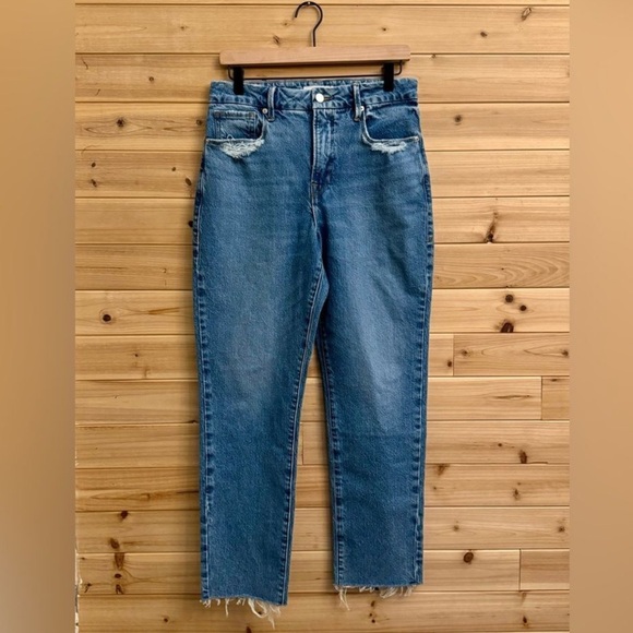 Good American distressed straight leg jeans - Picture 3 of 6